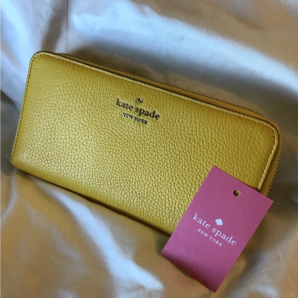Kate Spade Yellow Large Continental Wallet
